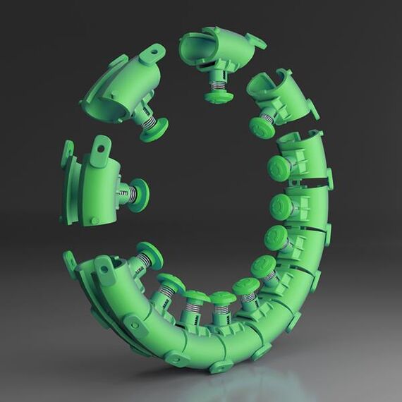 HHW01 Hula Hop Green Z Wypustkami I Obciążnikiem HMS, 12 zdjęcie