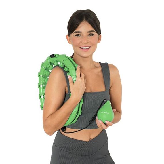 HHW01 Hula Hop Green Z Wypustkami I Obciążnikiem HMS, 5 zdjęcie