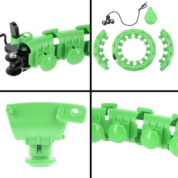 HHW01 Hula Hop Green Z Wypustkami I Obciążnikiem HMS, 9 zdjęcie