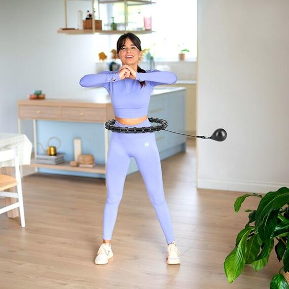 HHW02 Hula Hop Black Z Wypustkami I Obciążnikiem HMS, 4 zdjęcie