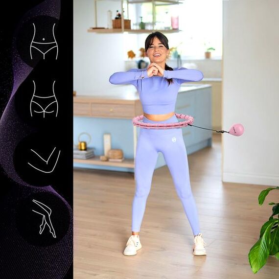 HHW02 Hula Hop Light Pink Z Wypustkami I Obciążnikiem HMS, 5 zdjęcie