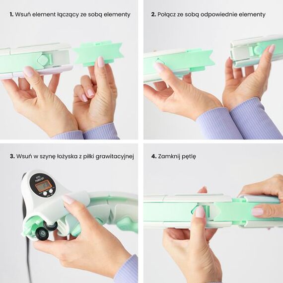 HMS HHW06 Hula Hop Green Z Wypustkami I Obciążnikiem + Licznik, 8 zdjęcie