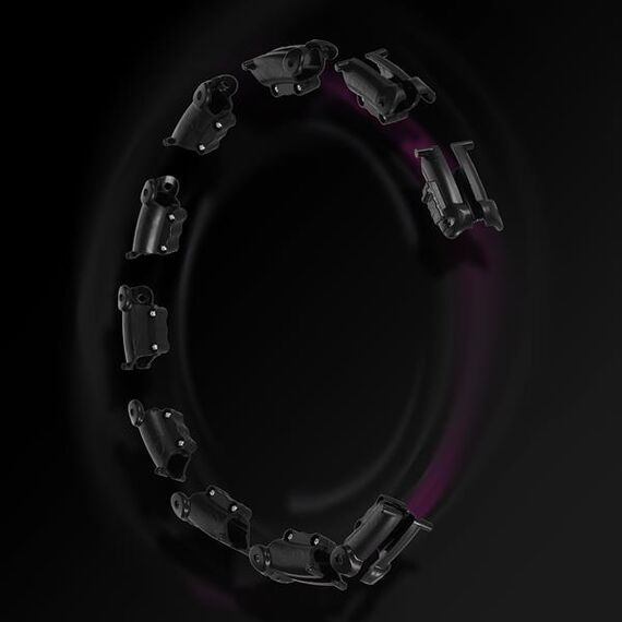 HHW11 Plus Size Hula Hop Black Z Wypustkami I Obciążnikiem HMS, 4 zdjęcie