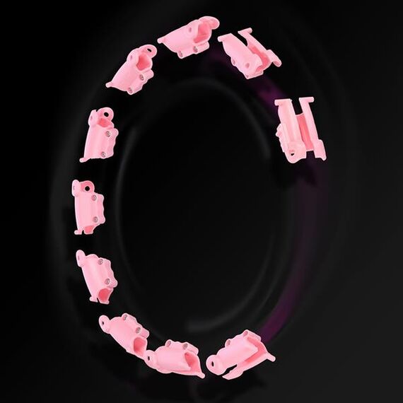 HHW11 Plus Size Hula Hop Light Pink Z Wypustkami I Obciążnikiem HMS, 4 zdjęcie