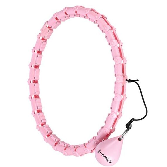 HHW11 Plus Size Hula Hop Light Pink Z Wypustkami I Obciążnikiem HMS, 5 zdjęcie