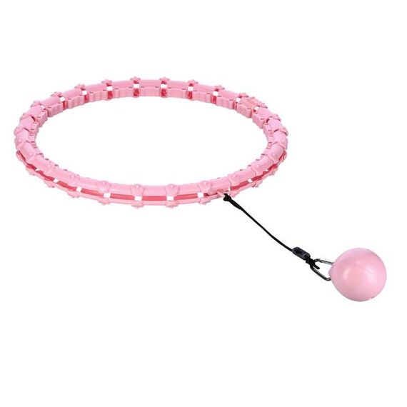 HHW11 Plus Size Hula Hop Light Pink Z Wypustkami I Obciążnikiem HMS, 6 zdjęcie