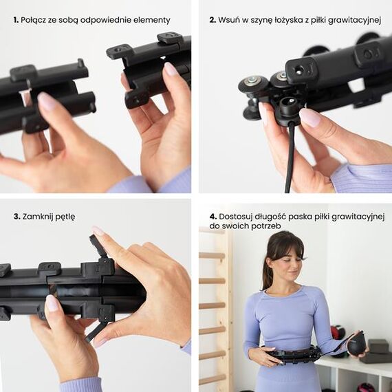 HMS HHW12 Plus Size Hula Hop z Wypustkami i obciążnikiem z regulacją, Kolor: czarny, 7 zdjęcie