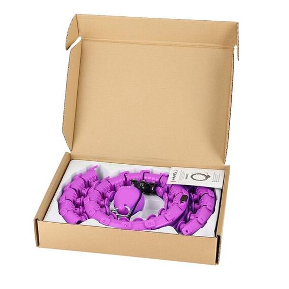 HMS HHW12 Plus Size Hula Hop z Wypustkami i obciążnikiem z regulacją, Kolor: fioletowy, 16 zdjęcie