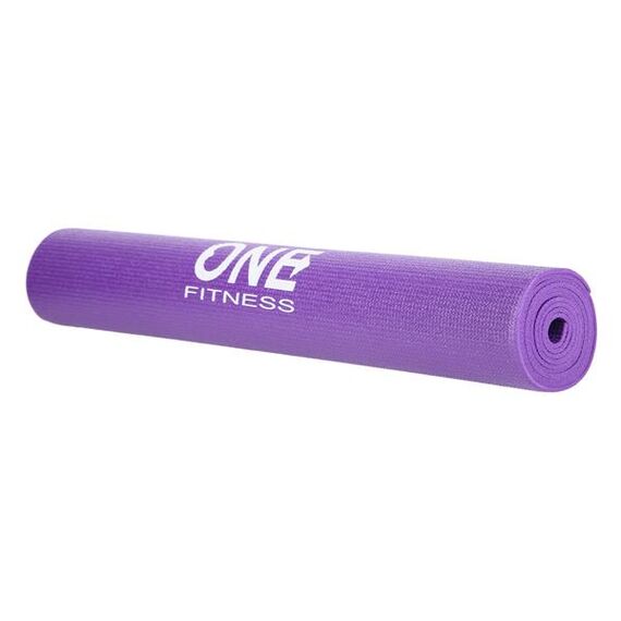 Mata do ćwiczeń fitness i jogi 173x61cm ONE FITNESS YM01 fioletowa, Kolor: fioletowy, 4 zdjęcie