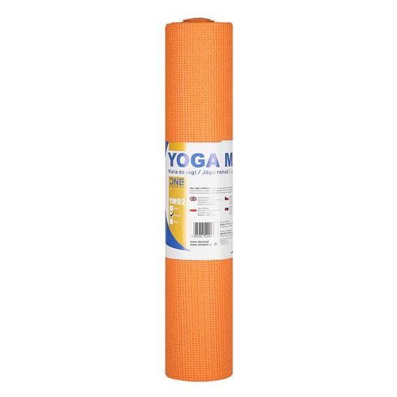 Mata do ćwiczeń fitness i jogi 173x61cm ONE FITNESS pomarańczowa, Kolor: pomarańczowy
