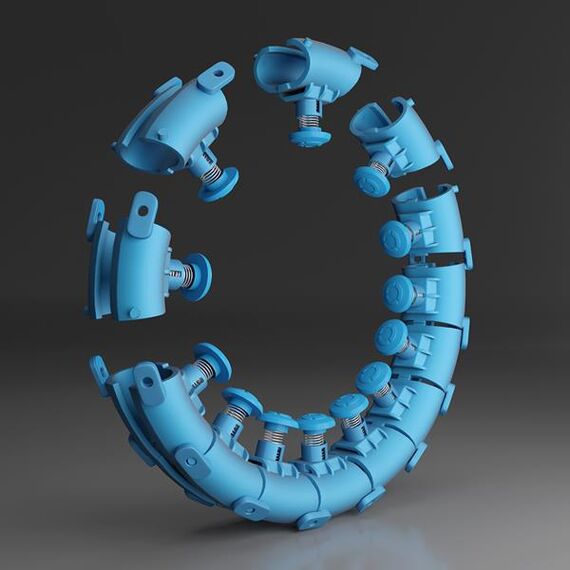 ZESTAW Hula Hop Hhw01 Blue Z Wypustkami I Obciążnikiem + Pas Br163 Red HMS, Kolor: niebieski, 11 zdjęcie