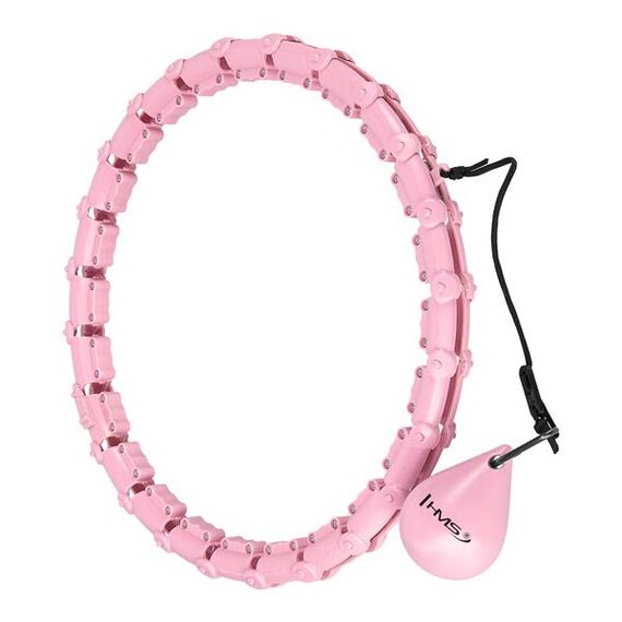 ZESTAW Hula Hop Hhw02 Light Pink Z Wypustkami I Obciążnikiem + Pas Br163 Black HMS, 15 zdjęcie