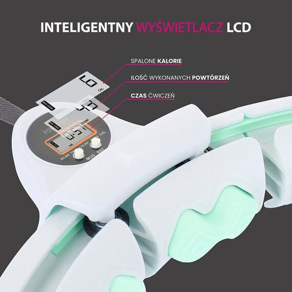 ZESTAW Hula Hop Hhw06 Green Z Piłką Grawitacyjną I Licznikiem + Pas Br163 Black HMS, 8 zdjęcie