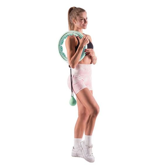 ZESTAW Hula Hop Hhw06 Green Z Piłką Grawitacyjną I Licznikiem + Pas Br163 Black Plus Size HMS, Kolor: zielony/czarny, 6 zdjęcie