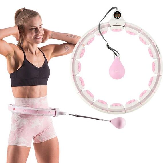 ZESTAW Hula Hop Hhw06 Pink Z Piłką Grawitacyjną I Licznikiem + Pas Br163 Black HMS, 2 zdjęcie
