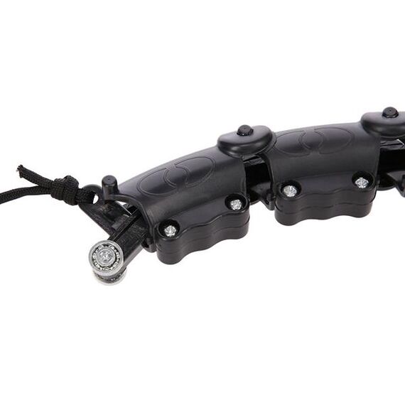 ZESTAW Hula Hop Hhw11 Black Z Wypustkami I Obciążnikiem + Pas Br163 Black Plus Size HMS, 12 zdjęcie