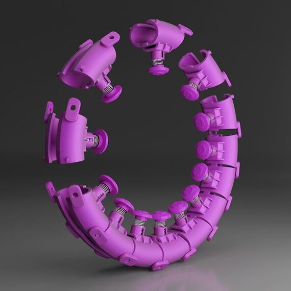 ZESTAW Hula Hop Hhw12 Violet Z Wypustkami I Obciążnikiem  + Pas Br163 Black Plus Size HMS, 12 zdjęcie