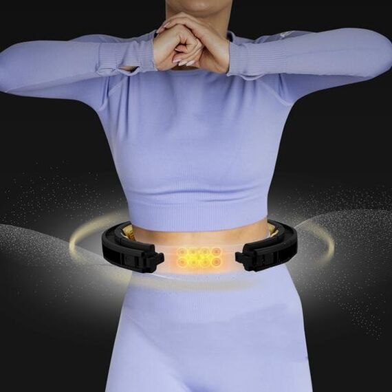 ZESTAW Hula Hop Magnetyczny Black/Gold Hhm13 Z Licznikiem + Pas Wyszczuplający Br163 Black HMS, 10 zdjęcie