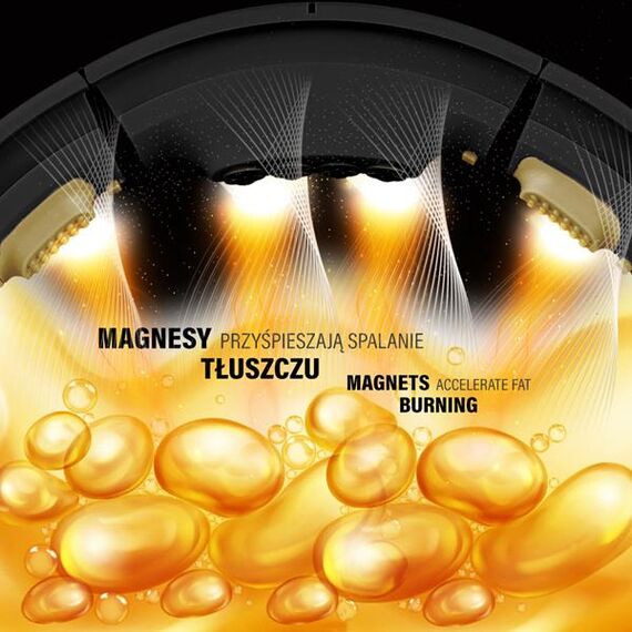 ZESTAW Hula Hop Magnetyczny Black/Gold Hhm13 Z Licznikiem + Pas Wyszczuplający Br163 Black HMS, 7 zdjęcie