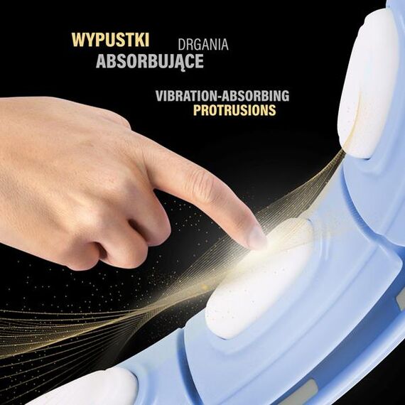 ZESTAW Hula Hop Magnetyczny Blue Hhm15 Z Licznikiem + Pas Br163 Black Plus Size HMS, 8 zdjęcie