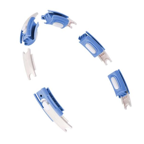 Zestaw Hula Hop Magnetyczny Blue Hhm15 Z Licznikiem + Pas Wyszczuplający Br163 Red HMS, 15 zdjęcie