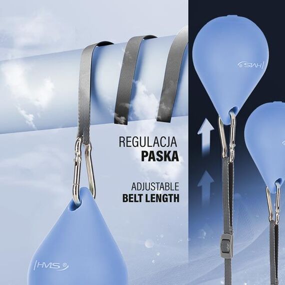 Zestaw Hula Hop Magnetyczny Blue Hhm15 Z Licznikiem + Pas Wyszczuplający Br163 Red HMS, 9 zdjęcie
