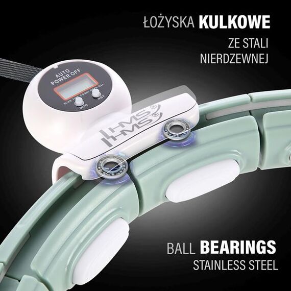 HMS zestaw do odchudzania hula hop fitness z licznikiem  HHM15 + pas neoprenowy BR163, 10 zdjęcie