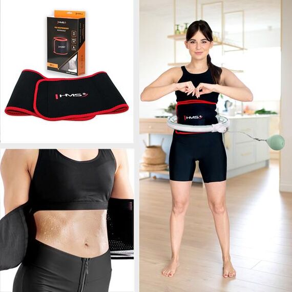 HMS zestaw do odchudzania hula hop fitness z licznikiem  HHM15 + pas neoprenowy BR163, 2 zdjęcie