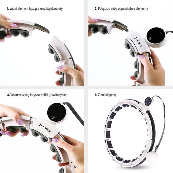 HMS zestaw do odchudzania hula hop fitness z licznikiem  HHM16+ pas neoprenowy BR163, 19 zdjęcie