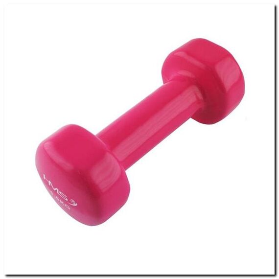 HMS ciężarek żeliwny pokryty winylem 1.5 Kg 17023, Kolor: różowy, 3 zdjęcie