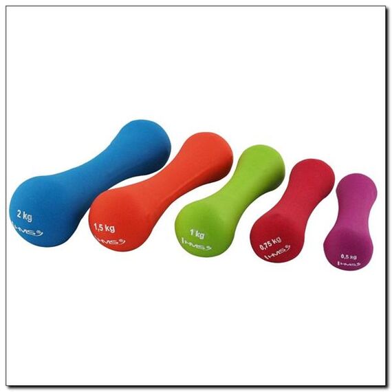 Ciężarek Żeliwny Pokryty Neoprenem 1.0 Kg 17025 HMS, 3 zdjęcie