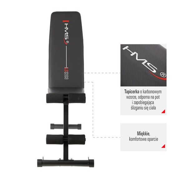 LS1203 Ławka Pod Sztangę Do Ćwiczeń HMS, 2 zdjęcie