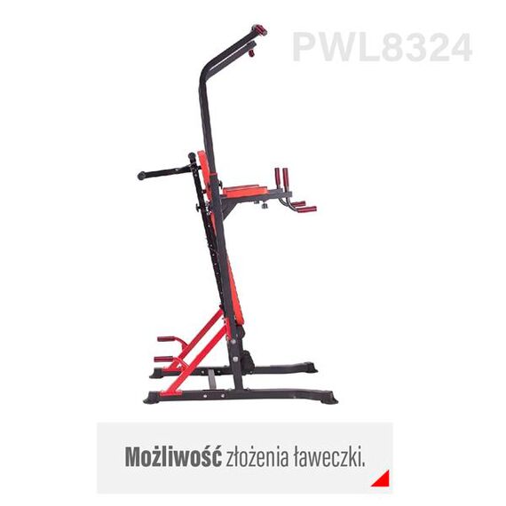 HMS poręcz wielofunkcyjna wolnostojąca z ławeczką do ćwiczeń PWL8324, 9 zdjęcie