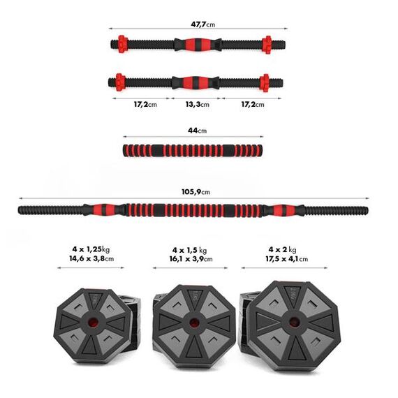 SGC20 Sztangielki-Sztanga Kompozyt 20 Kg HMS, 11 zdjęcie