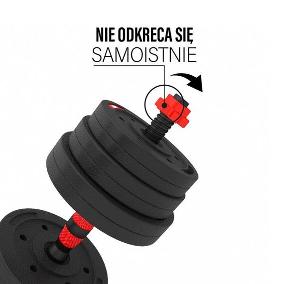 SGP20 ZESTAW Sztangielki-Sztanga Kompozyt 20 Kg HMS, 7 zdjęcie