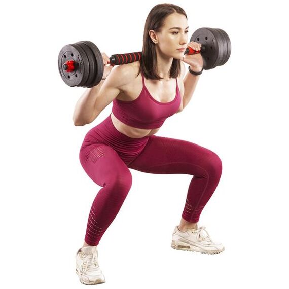 ZESTAW SGP40 Sztangielki Sztanga Kompozyt 40kg HMS, 14 zdjęcie