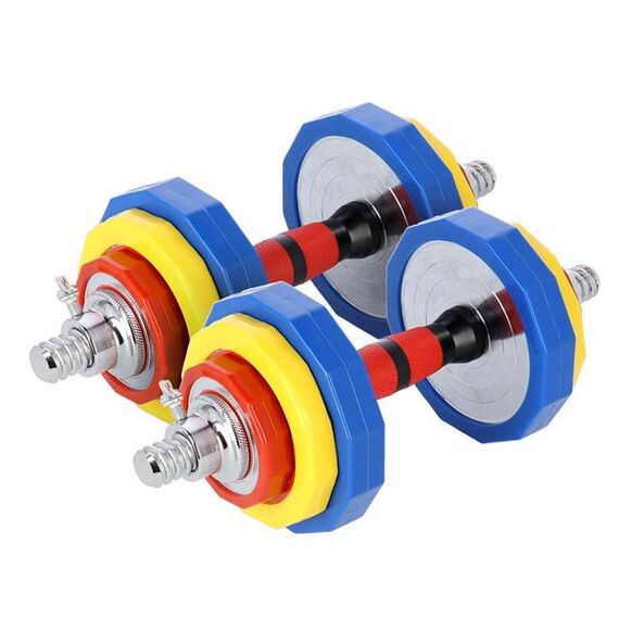 SKC20 Sztangielki-Sztanga W Walizce Kolorowe 2X10Kg HMS, 6 zdjęcie