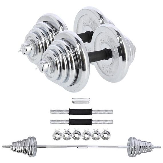 STC50 Sztangielki/Sztanga W Walizce Chrom 2X25Kg HMS, 11 zdjęcie