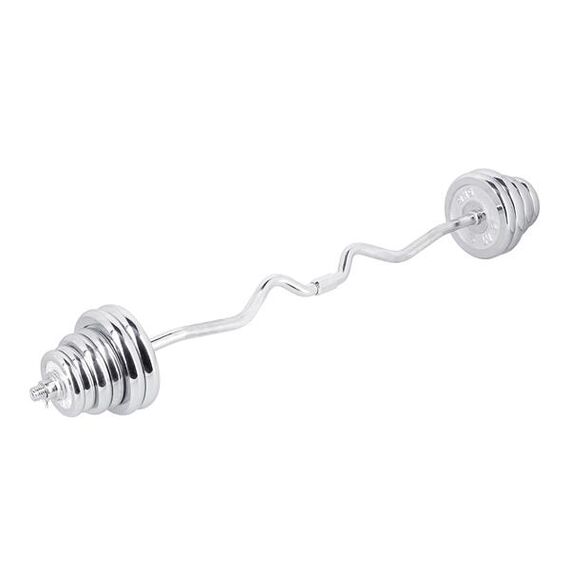 STC55 Sztangielki-Sztanga Prosta I Łamana W Walizce Chrom 55Kg HMS, 11 zdjęcie