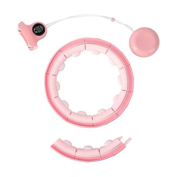 HMS hula hop fitness do odchudzania z obciążnikiem i licznikiem FH02 fioletowy, Kolor: różowy, 10 zdjęcie