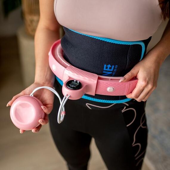 HMS hula hop fitness do odchudzania z obciążnikiem i licznikiem FH02 fioletowy, Kolor: różowy, 6 zdjęcie