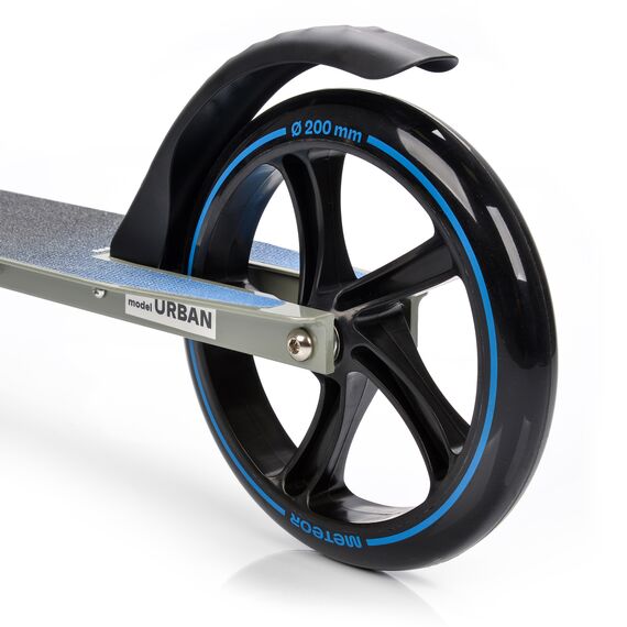 METEOR hulajnoga klasyczna z kauczukowymi kołami Urban A6 szara/niebieska, 5 zdjęcie