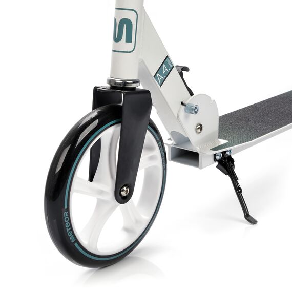 METEOR hulajnoga miejska składana z regulowaną kierownicą Urban A4 biała/czarna, 2 zdjęcie