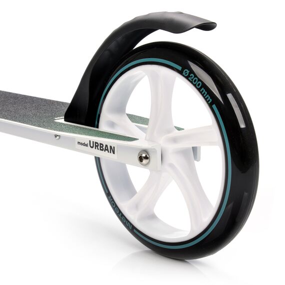METEOR hulajnoga miejska składana z regulowaną kierownicą Urban A4 biała/czarna, 4 zdjęcie