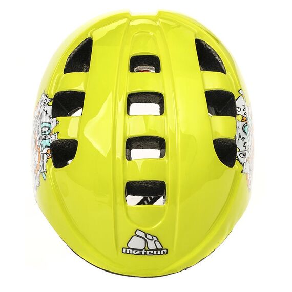 METEOR kask dziecięcy z regulacją MA-2 Monsters żółty, Kolor: żółty, Rozmiar: 48-52, 3 zdjęcie