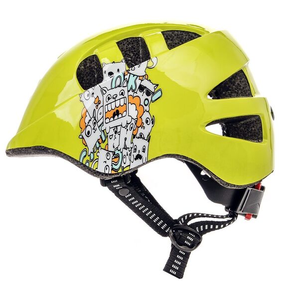 METEOR kask dziecięcy z regulacją MA-2 Monsters żółty, Kolor: żółty, Rozmiar: 48-52