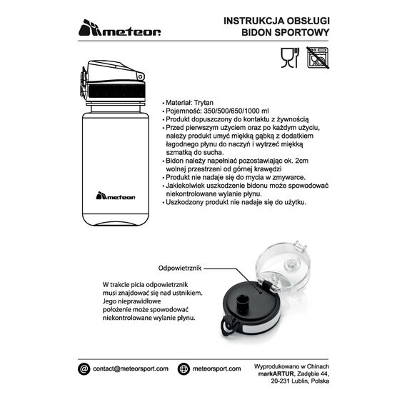 METEOR Bidon sportowy 1000 ml, Kolor: zielony, Waga: 0.2, 2 zdjęcie METEOR Bidon sportowy 1000 ml, Kolor: zielony, Waga: 0.2, 2 zdjęcie