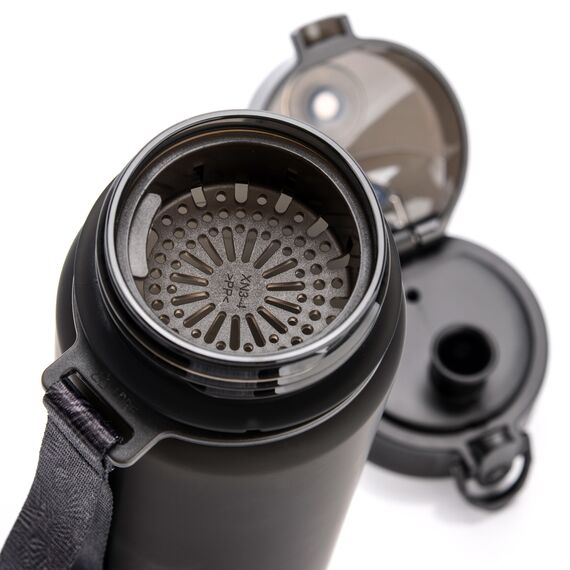 METEOR Bidon Sportowy 500 ml czarno-biały, Kolor: czarny, Waga: 0.15, 4 zdjęcie