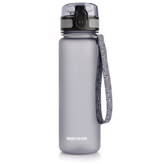 METEOR Bidon Sportowy 500 ml czarno-biały, Kolor: szary, Waga: 0.15
