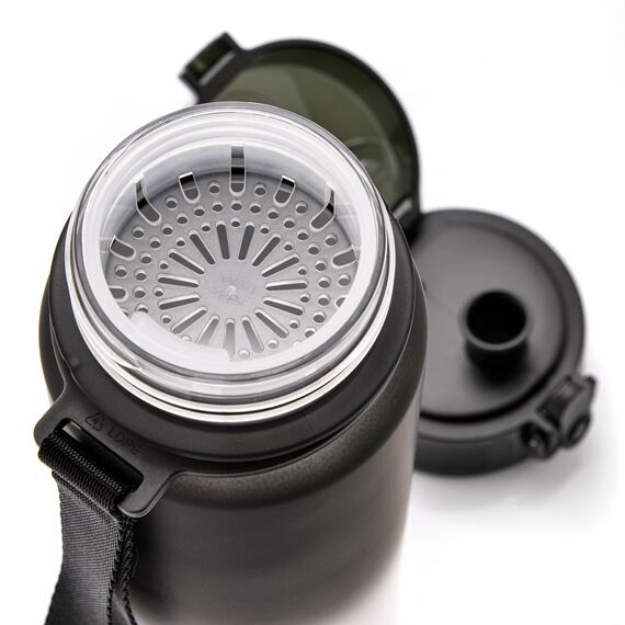 METEOR Bidon Sportowy 500 ml czarno-biały, Kolor: czarny/biały, Waga: 0.15, 4 zdjęcie